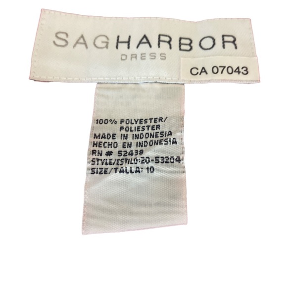 Vintage Sleeveless Pink and White Checkered Sag Harbour Dress 80s style size 10 - Picture 3 of 3